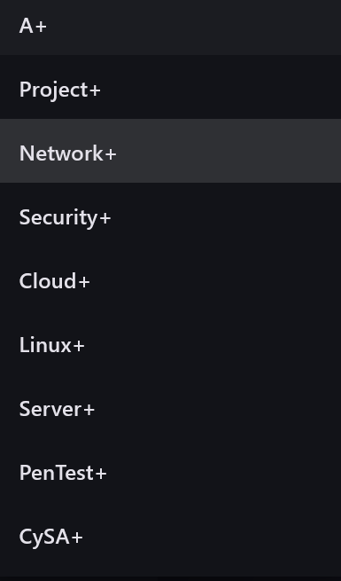 Tia+ certification selector